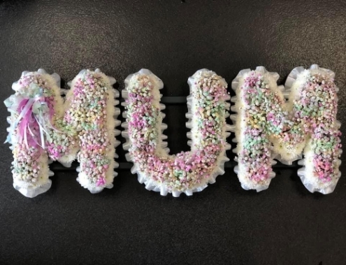 Mum wreath in fresh flowers
